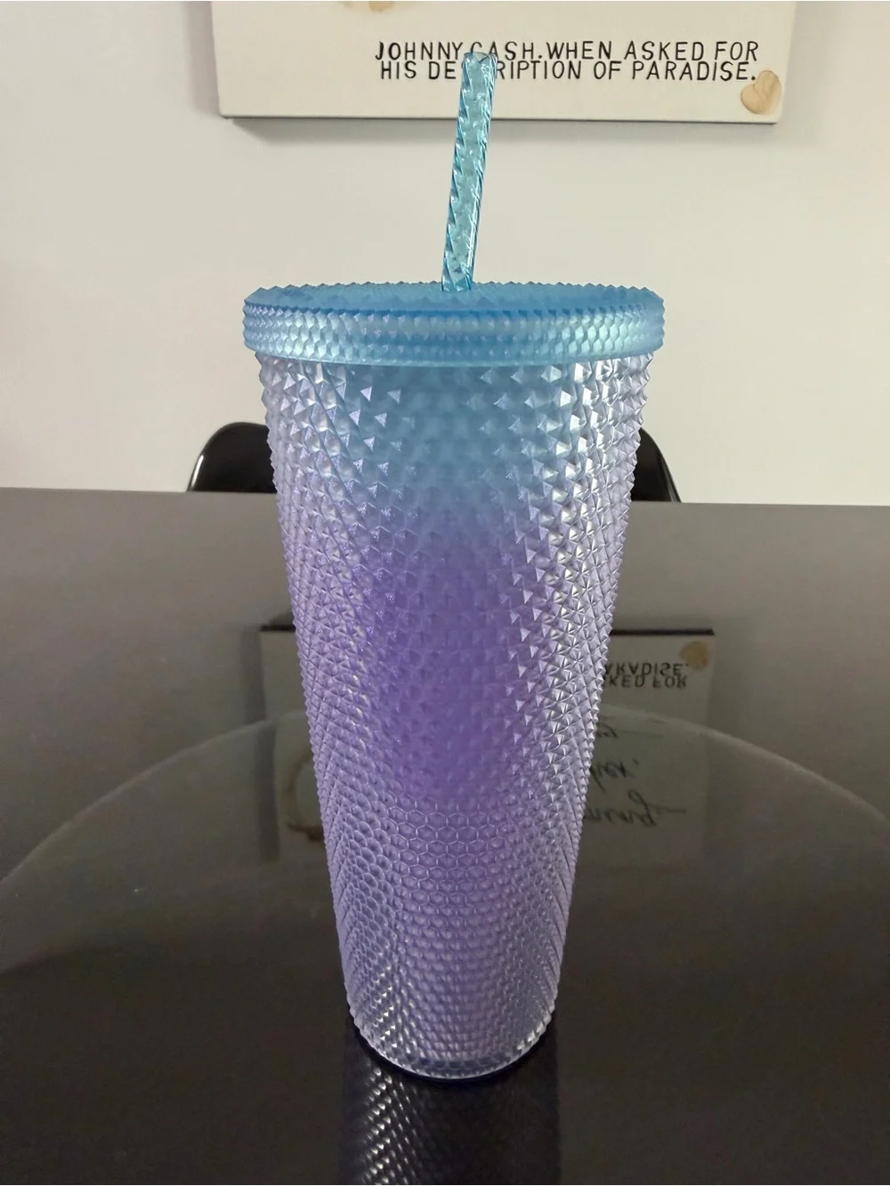 NWT Starbucks Venti Purple and Blue Pearlescent Ombré Cold Cup